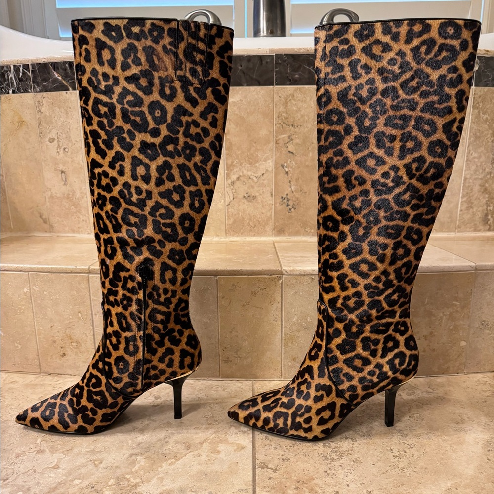 Michael Kors Katarina leopard boot size 8